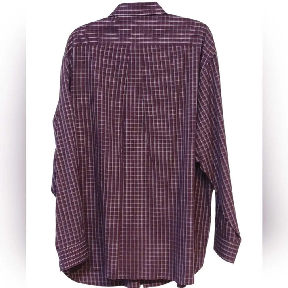Daniel Cremieux - NWOT, Burgundy Shirt W/Multi Colored Plaid Stripes Pocket, XXL